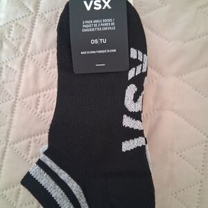Victoria's Secret Black and Gray Ankle Socks